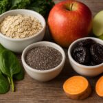 An image of foods best for constipation.