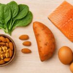 A group of foods that are best for healthy hair.