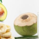 Coconut water, bananas, and avocados.