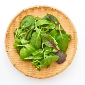 A plate of spinach.