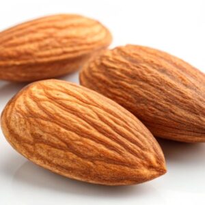 Zoomed in picture of almonds.